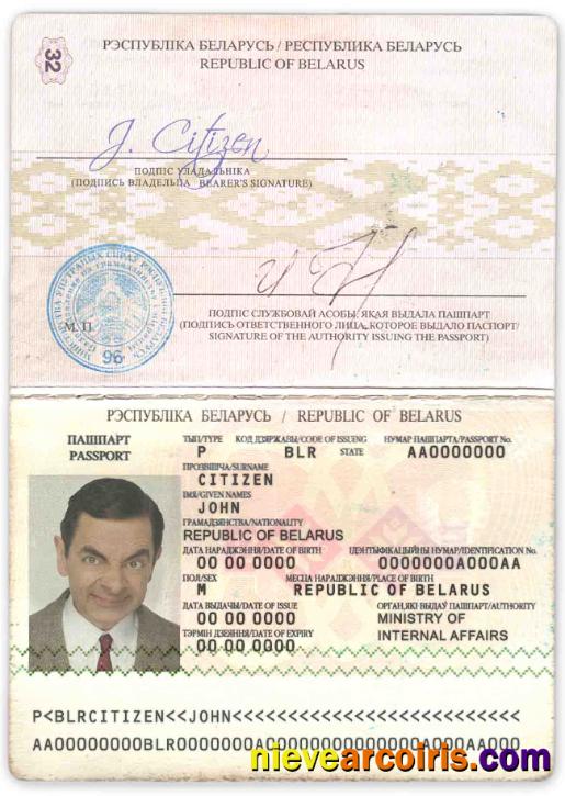 Belarus passport 2006 – 2020